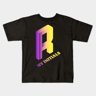 Letter R Letter Art Kids T-Shirt